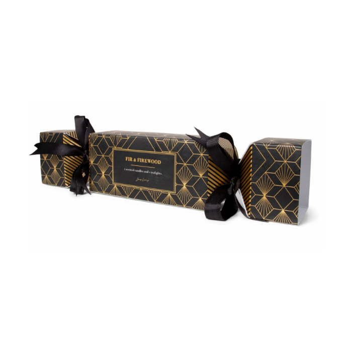 JENS Living Geurkaarsen In Party Cracker Wit & Zwart