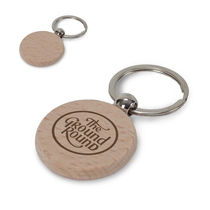 Sleutelhanger Hout Rond