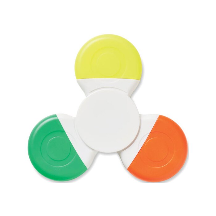 Spinmark handspinner met 3 kleuren highlighters bedrukken