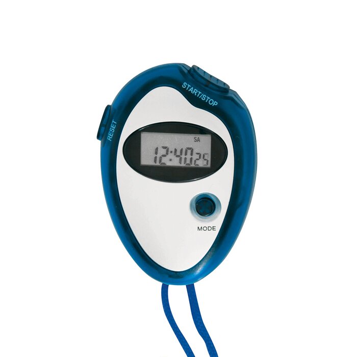 Stopwatch met chronometer, klok en alarm