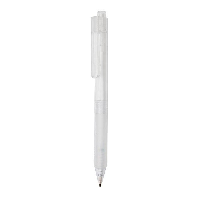 X9 frosted pen met siliconen grip - groen