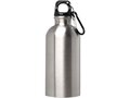 Bouteille d'eau Oregon de 400 ml simple paroi en acier recyclé certifié RCS avec mousqueton 42