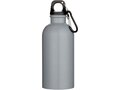 Bouteille d’eau Oregon de 400 ml à simple paroi, en acier inoxydable recyclé certifié RCS avec mousqueton 8