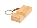 Support de téléphone en bambou Bosona avec porte-clés 4