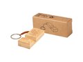 Support de téléphone en bambou Bosona avec porte-clés 1