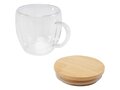 Tasse en verre Lenora de 250 ml avec couvercle en bambou 4