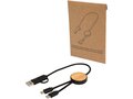Câble 5 en 1 Chechia en plastique recyclé de 30 cm pour la synchronisation des données et la charge rapide de 27 W avec détails en bambou 8