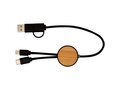Câble 5 en 1 Chechia en plastique recyclé de 30 cm pour la synchronisation des données et la charge rapide de 27 W avec détails en bambou 10
