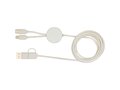 Câble 5 en 1 Chechia en plastique recyclé de 150 cm pour la synchronisation des données et la charge rapide de 27 W avec détails en bambou 3