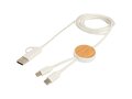 Câble 5 en 1 Chechia en plastique recyclé de 150 cm pour la synchronisation des données et la charge rapide de 27 W avec détails en bambou 4