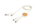 Câble 5 en 1 Chechia en plastique recyclé de 150 cm pour la synchronisation des données et la charge rapide de 27 W avec détails en bambou 5