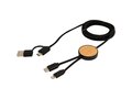 Câble 5 en 1 Chechia en plastique recyclé de 150 cm pour la synchronisation des données et la charge rapide de 27 W avec détails en bambou 11