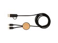 Câble 5 en 1 Chechia en plastique recyclé de 150 cm pour la synchronisation des données et la charge rapide de 27 W avec détails en bambou 8