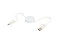 Câble rétractable 5 en 1 Citala en plastique recyclé de 90 cm pour la synchronisation des données et la charge rapide de 40 W 5