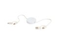 Câble rétractable 5 en 1 Citala en plastique recyclé de 90 cm pour la synchronisation des données et la charge rapide de 40 W 6