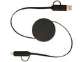 Câble rétractable 5 en 1 Citala en plastique recyclé de 90 cm pour la synchronisation des données et la charge rapide de 40 W 10