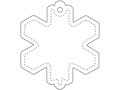 Attache réfléchissante RFX™ en TPU en forme de flocon de neige 2