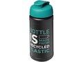 Bouteille de sport Baseline de 500 ml recyclée avec couvercle rabattable 45