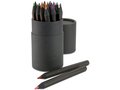 24 crayons de couleurs noirs