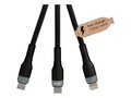Câble de charge ultra rapide 5-en-1 de 100 W SCX.design C53 en rPET 5
