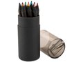 12 crayons de couleurs noirs