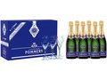 Champagne Pommery 6 bouteilles + 6 flute