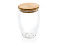 Verre double paroi 350ml avec couvercle en bambou 5