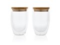 Verre double paroi 350ml avec couvercle en bambou - USOA