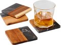 Sous-verres en marbre et bois Harlow