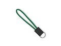 Porte-clés court en polyester sur mesure avec cordon bicolore et badge PVC – design entièrement personnalisé