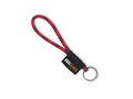 Porte-clés en polyester sur mesure avec cordon bicolore et étiquette full color ou tissée – design entièrement personnalisé 1