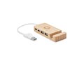 Hub USB 4 ports en bambou 3