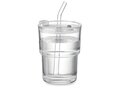 Gobelet verre et paille 400ml 2