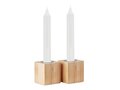 2 bougies et support en bambou 3