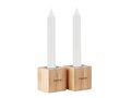 2 bougies et support en bambou 4