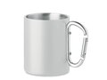 Metal mug and carabiner handle
