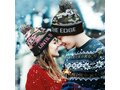 Bonnet jacquard sur mesure en acrylique avec revers et pompon – design entièrement personnalisé 1