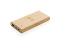 Powerbank avec induction 5W en bambou certifié FSC - 8000 mAh