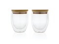 Set de 2 verres double paroi 250ml avec couvercle en bambou 6