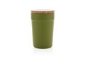Mug 300ml en PP recyclé GRS avec couvercle en bambou FSC® 25