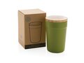 Mug 300ml en PP recyclé GRS avec couvercle en bambou FSC® 27