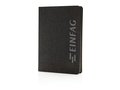 Carnet de notes B6 avec bord noir et finition tissu 17