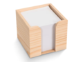 Bloc de papier 10x10x8.5cm FSC dans une boîte cubique en bois 2