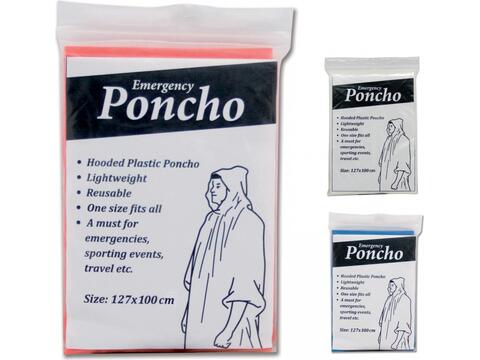 Poncho en plastique avec capuche