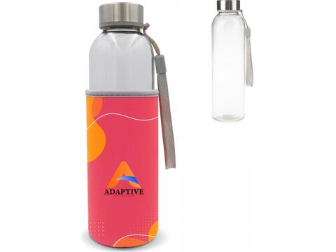 Bouteille d’eau en verre avec fourreau sur mesure 500ml