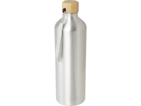 Bouteille d'eau Malpeza de 1 000 ml en aluminium recyclé certifié RCS