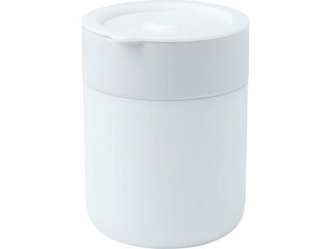 Gobelet en céramique Java de 330 ml avec revêtement en silicone et couvercle en plastique