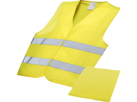 Gilet de sécurité jaune avec étui