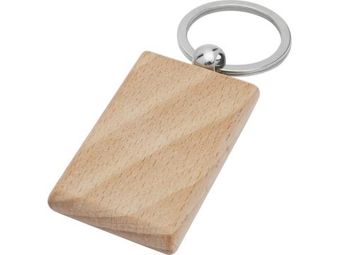 Porte-clés rectangulaire Gian en bois de hêtre