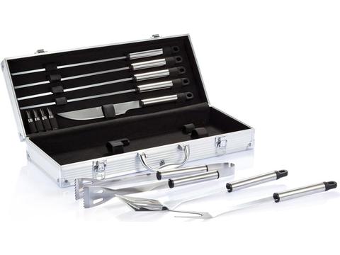 Set de 12 pcs pour barbecue en coffret aluminium